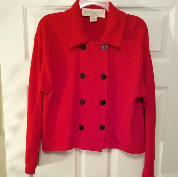 Marcasiano Jackets & Blazers - Marcasiano cotton peacoat. Red, Size Large